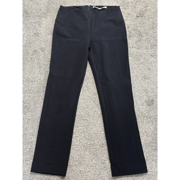 Veronica Beard Scuba Pants Womens 4 Slim Fit Stretch Navy Blue Zip Back USA - Picture 1 of 8